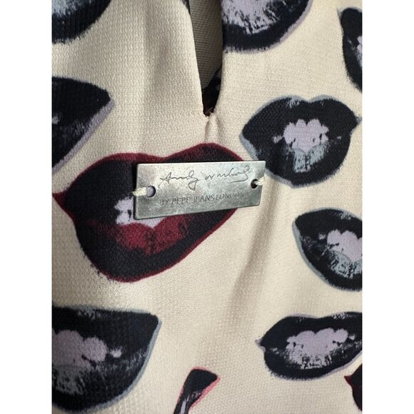 Bells Andy Warhol Marilyn Monroe Lips Pop Art Top M/L - Picture 7 of 7